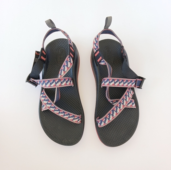 Chaco Z Sandals Kids Size 5 Red Blue Outdoor Hiking - Picture 1 of 4